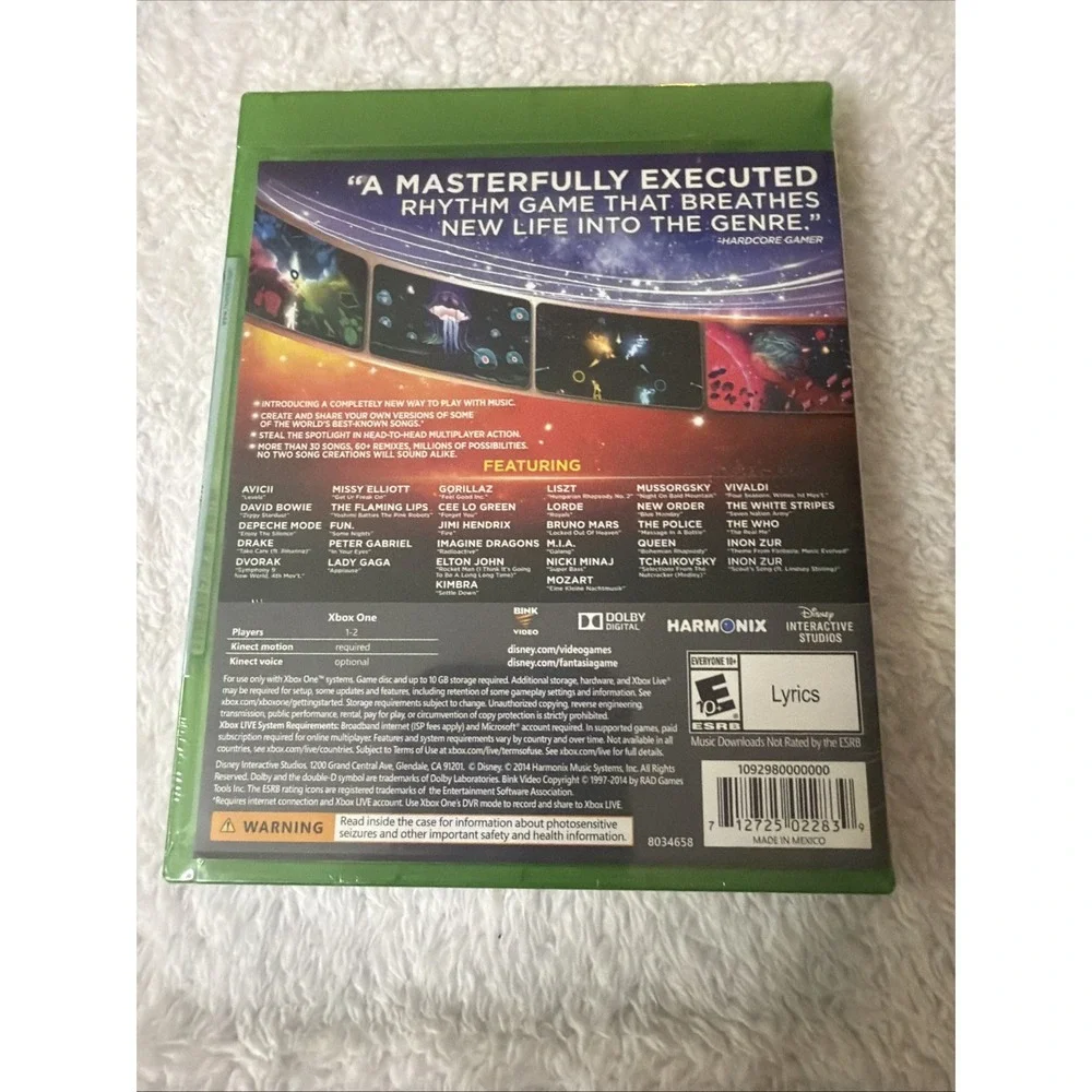 XBOX ONE Fantasia Music Evolved Microsoft 2014 Brand New Sealed NIP Disney